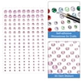 thumbnail image 3 of Uxcell 810Pcs Rhinestone Stickers 5 Sheet 3/4/5/6mm Self Adhesive Acrylic Face Gems Stickers, Pink, 3 of 5