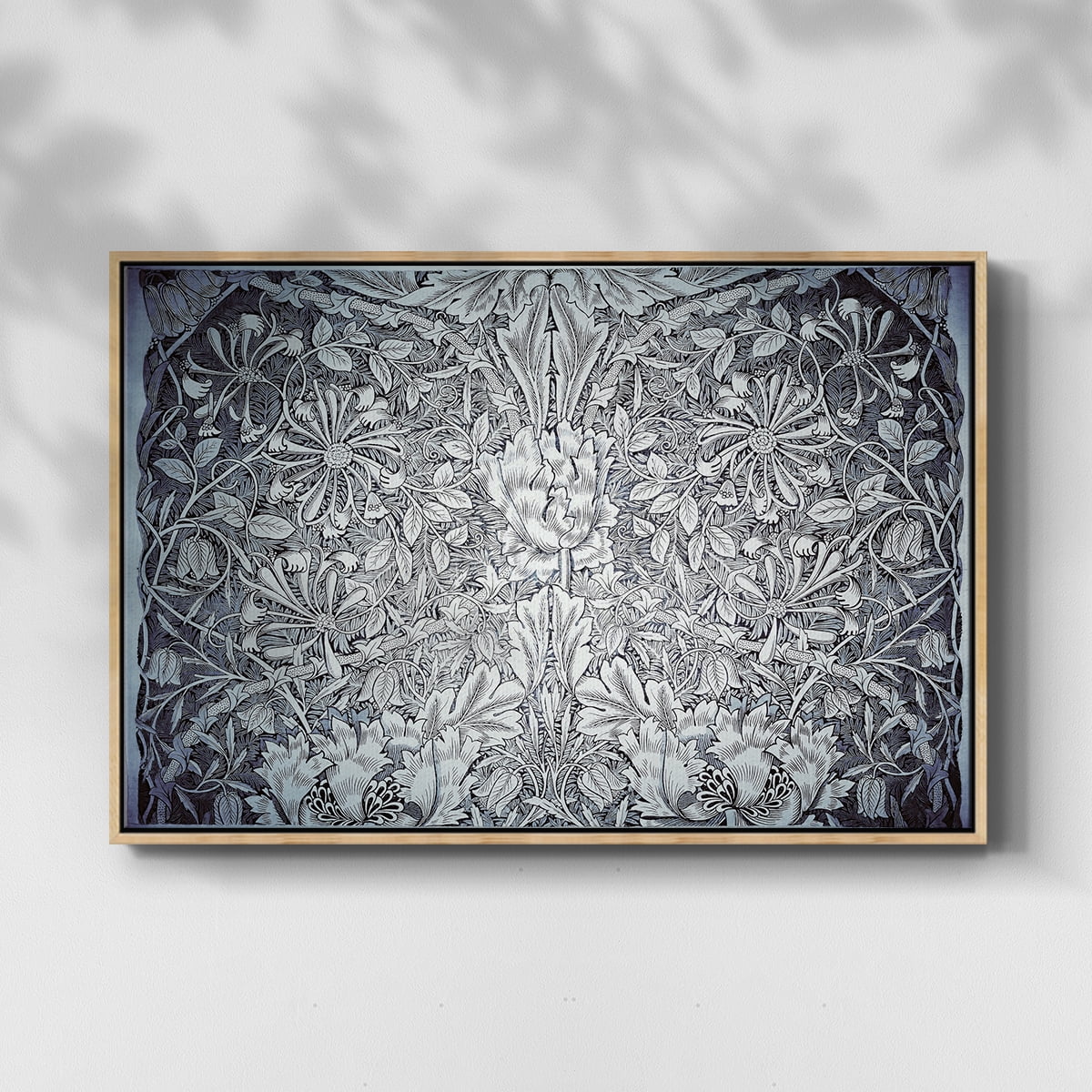 Vintage Abstract Print-LV Framed in Natural Wood Wood Gallery Wrapped Canvas 25 in. x 37 in.
