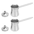 thumbnail image 1 of Turkish Coffee Pot, Anti Rusty Sturdy Stainless Steel Milk Butter Warmer Pot  for Kitchen, 1 of 7