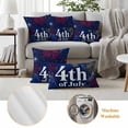 thumbnail image 6 of July 4th Pillow Covers 2 Pack Independence Day Retro Red Blue Fireworks Dark Blue Pillowcase Waterproof Outdoor Throw Pillow Cover for Patio Garden Square Cushion 24”x24”, 6 of 9