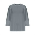 thumbnail image 7 of 3/4 Sleeve Shirts for Women Plus Size Crewneck Dressy Business Casual Work Office Blouses Loose Fit Tunic Tops Fashion Comfy Tee Shirts Past Orders Purchase History for My Accounts Last 3 Months, 7 of 7