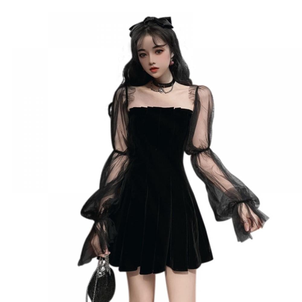 Black sundress with sleeves online