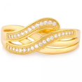 thumbnail image 2 of Yellow Gold Plated With Micro Set Cubic Zirconia Accents Sterling Silver Ring, 2 of 3