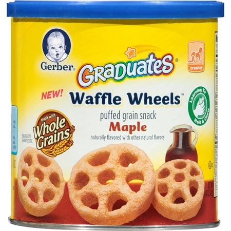 Gerber Graduates Waffle Wheels Maple Puffed Grain Snack, 1.48 oz