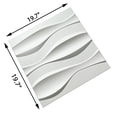 Art3d Wave Design III 19.7 in. x 19.7 in. PVC 3D Wall Panel (12-Pack ...
