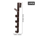 thumbnail image 2 of Masteelf 3 Pcs Utility No Trace Hook No-drill Hooks Office 28.5X3.8X2CM Brown, 2 of 8