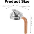 thumbnail image 2 of 2 Pcs Couvercle Verseur en Acier Inoxydable pour Bocaux Mason à Grand Ouverture avec Poignée, Couvercles Réutilisables pour Bocaux Mason à Grand Ouverture Sans Rouille Étanche pour la Maison pour la Fermentation des Fruits et Boissons, 2 of 7