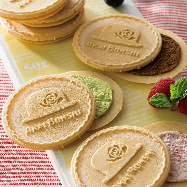 Kukkia Quatre Japanese Sandwich Wafer Cookies, 12 Cookies