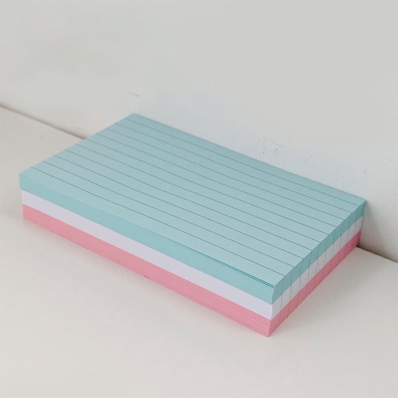Dvkptbk Sticky Note Notes Lignées, 3 Couleurs Auto-Notes, Autocollants Colorés pour Bureau, Maison, École, Réunion, 150 Feuilles/pad Rangement & Organisation