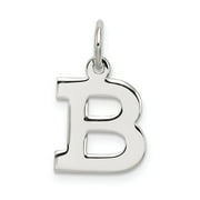 FJC Finejewelers Sterling Silver Small Block Initial B Charm
