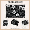 thumbnail image 2 of Cotton Linen Waterproof Placemats Set of 4, Floral Black Dining Mat Table Mats Decor Fabric for Kitchen Dinner Coffee Shop Table, Indoor/Outdoor Washable Wipeable Placemat -N036, 2 of 5