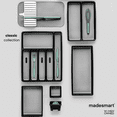 thumbnail image 5 of madesmart 3 Bin Drawer Organizer Set with Soft Grip Lining, Carbon, 5 of 6