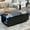 Black 56B, variant on Dining Tables U-Can Modern High Glossy Rectangle Coffee Table, Stylish Center Table with Storage Space, Accent Furniture with 16 Color LED Lights for Living Room,Coffee Tables