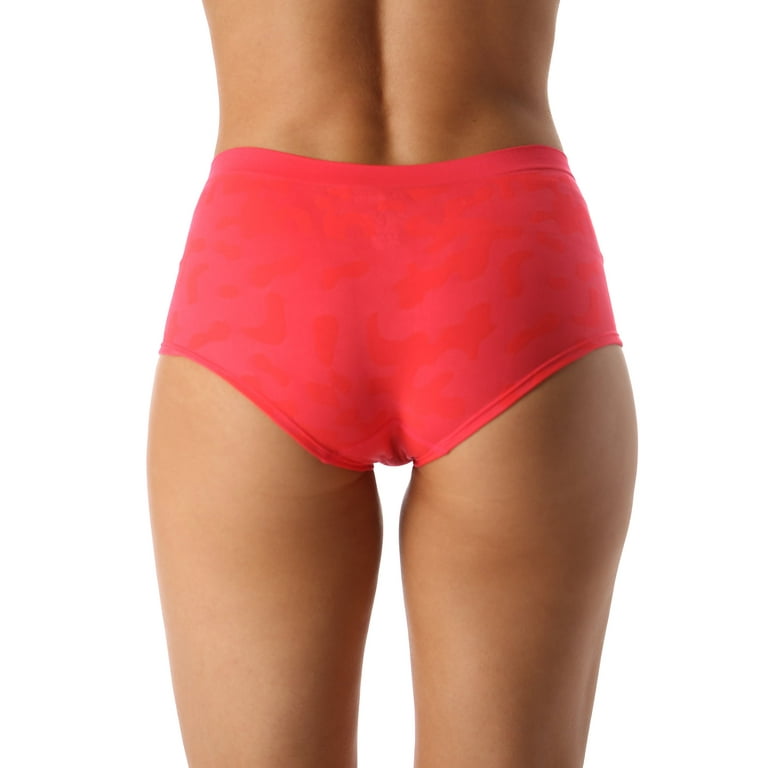 Just Intimates Seamless Boyleg Panties Solids & Jacquards (6 Pack)  (Seamless With 3 Solids and 3 Prints (Pack of 6), 3X-Large) 