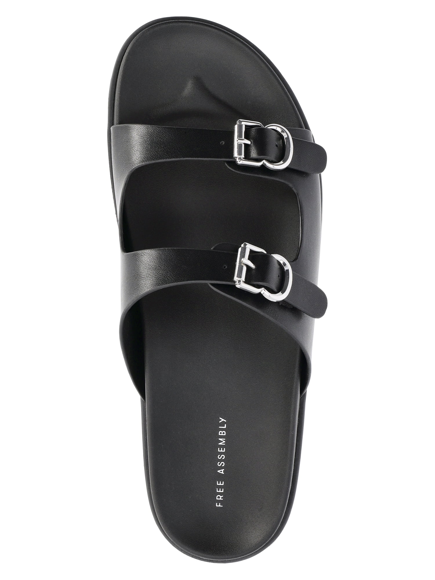 Free Assembly Women's Double Strap Footbed Slide Sandals