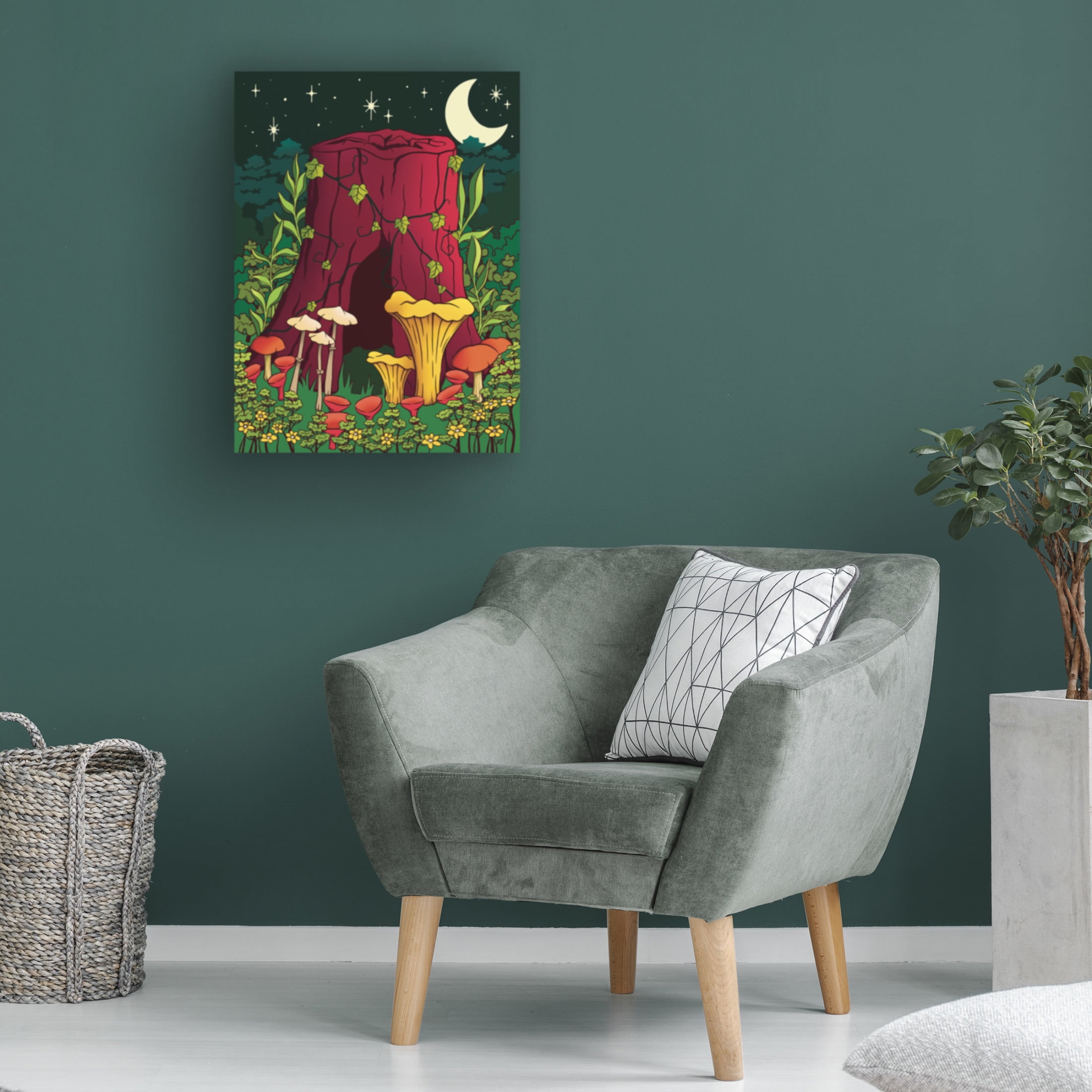 Canvas Wall Art - Rachel Feirman 'Enchanted Tree Trunk' Wall Art for Living Room, Bedroom, or Office Décor by Trademark Fine Art - 24 x 32 Inches