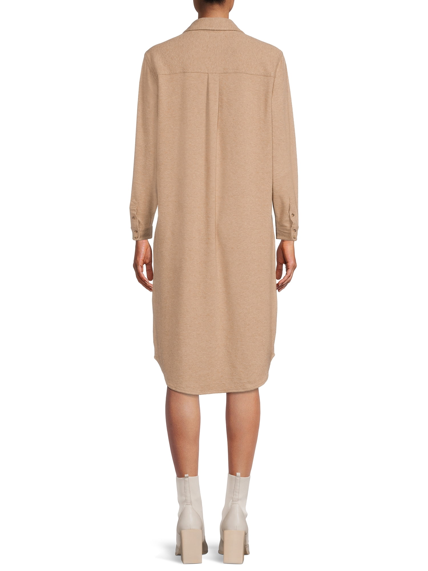 Eliza Long Solid Button Down Dress