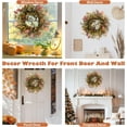 thumbnail image 5 of 26 Inch Fall Wreaths for Front Door Burgundy Berry Wreath with Leave, Large Autumn Wreath Decor on Grapevine for Farmhouse Front Door Wall Window Home Decoration and Christmas Thanksgiving, 5 of 7