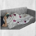 thumbnail image 6 of Garden Soft Flannel Fleece Blanket, Pink Daisy Blossoms Flowery Field Meadow Inspired Romantic Scenic Nature Print, Cozy Plush for Indoor and Outdoor Use, 50" x 70", Pink Black White, by Ambesonne, 6 of 6