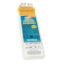 Uniweld 7" Heliarc Tungsten Electrode 1/16" Dia., PK10 WGDD9-Q