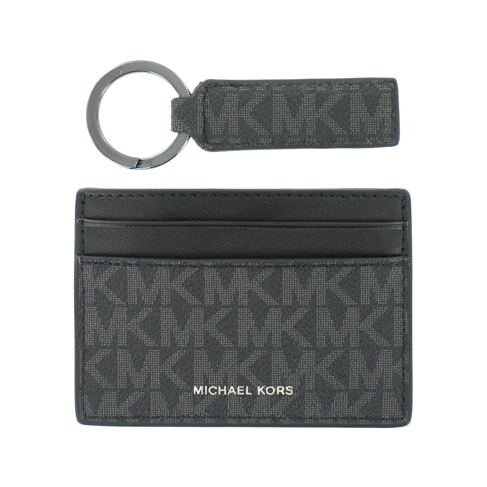 Michael Kors Jet Set Small Zip Coin Wallet Key Ring Card Holder Black  Gabys Bags