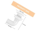 thumbnail image 4 of WHAMVOX Marine Boat Garboard Drain Plug Boat Scupper Fitting Plastic White 1Set, 4 of 8