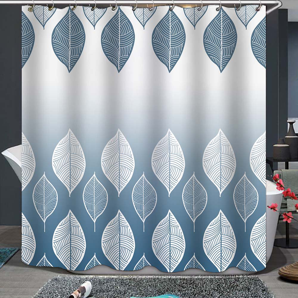 Details about   Vinyl Blue Shower Curtain Home Collections W/ 12 Metal Hooks 70x72 