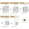 thumbnail image 4 of MALACASA, Series Elvira, 60-Piece Porcelain Dinnerware Set, Marble Grey Dinner Set, Service for 12, 4 of 7