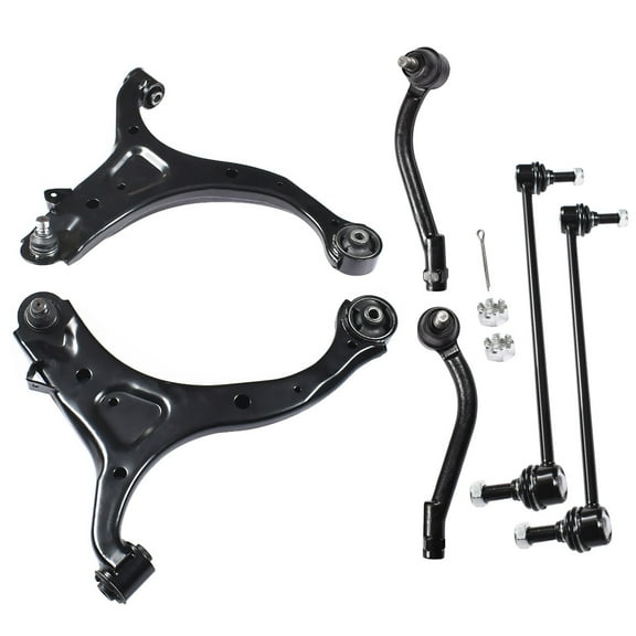munirater 6-Pack Control Arms with Ball Joint and Tie Rods Replacement for 2007 - 2012 Santa Fe, 2011 - 2013 Sorento