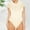 Khaki, variant on BLTIBY Short Sleeve Bodysuit for Women Round Neck Solid Color Thong Jumpsuit Tummy Control Seamless Shapewear Fashion Bodysuits Green L