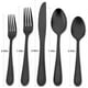 thumbnail image 2 of Juego de cubiertos negro mate, juego de cubiertos de acero inoxidable de 20 piezas, juego de utensilios de vajilla con acabado satinado, servicio para 4, juego de cubiertos mejorado para cocina y, 2 of 6