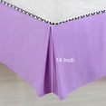 thumbnail image 5 of PiccoCasa Pleated Ruffle Bed Skirts with 14" Drop, Full Pale Purple, 5 of 8