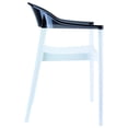 thumbnail image 4 of Compamia Carmen Patio Dining Chair with White Seat in Black, 4 of 7