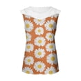 thumbnail image 4 of Camiseta sin mangas de encaje con estampado de mujer Camiseta sin mangas de empalme de cuello redondo Camiseta ligera y cómoda delgada OAVQHLG3B Store lin121212, 4 of 5