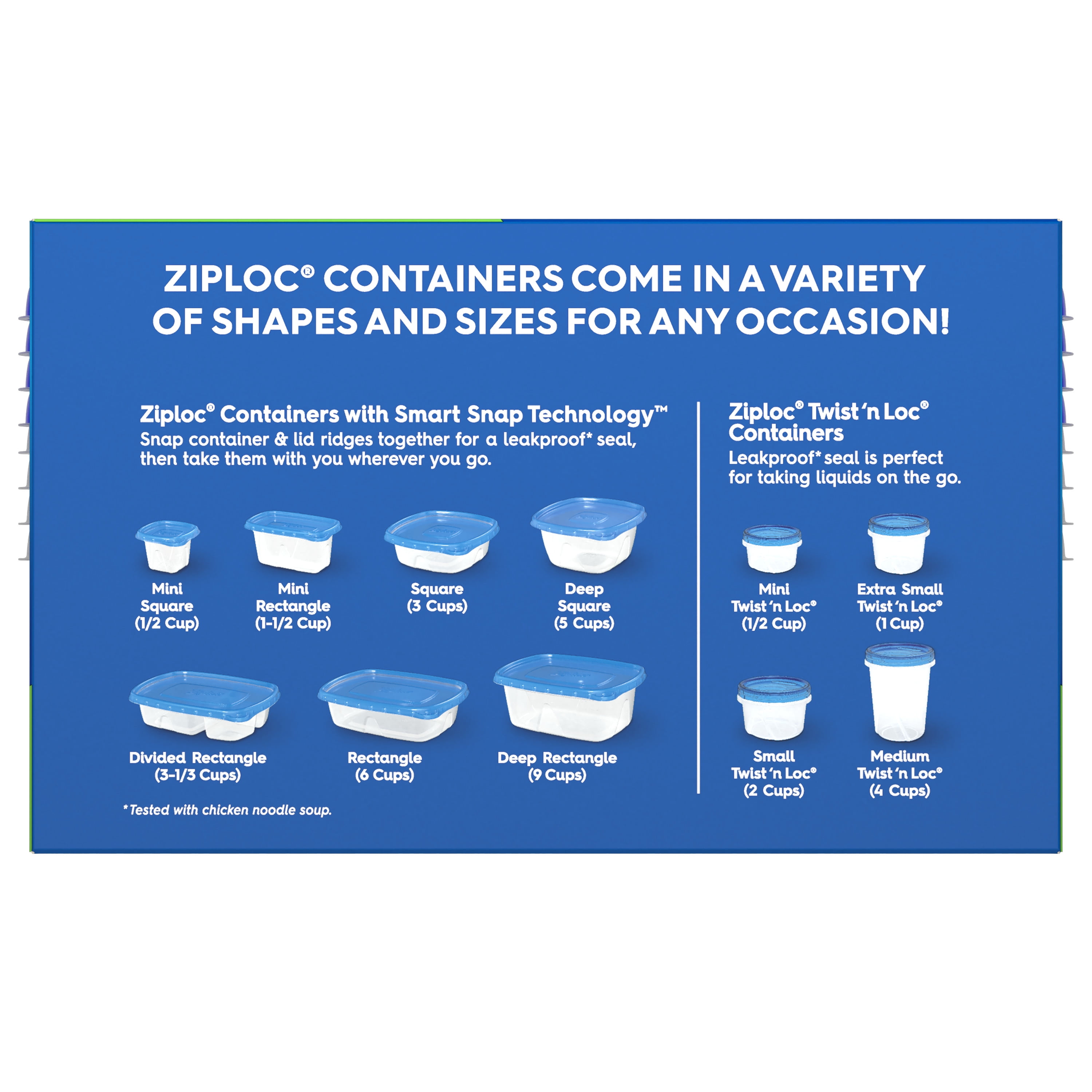 Ziploc Food Storage Meal Prep Containers Reusable for Kitchen Organization,  Smart Snap Technology, Dishwasher Safe, Mini Rectangle, 24 Count - Yahoo  Shopping