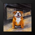 thumbnail image 2 of Atelier B Art Studio 20x20 Black Modern Framed Museum Art Print Titled - SMILING BULLDOG, 2 of 5