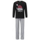 thumbnail image 1 of Pijamas navideños para toda la familia: camisetas de manga larga con estampado de gorro de Papá Noel y pantalones a rayas. Ropa de dormir navideña., 1 of 9