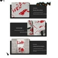 thumbnail image 5 of Halloween Tablecloth, Scary Themed Party Supplies, 2 Pack Rectangle Bloody Disposable Table Clothes, Birthday Zombie Decorations, Plastic Square Table Cover for Nurses Day Decor Gift -108x53 inch, 5 of 6