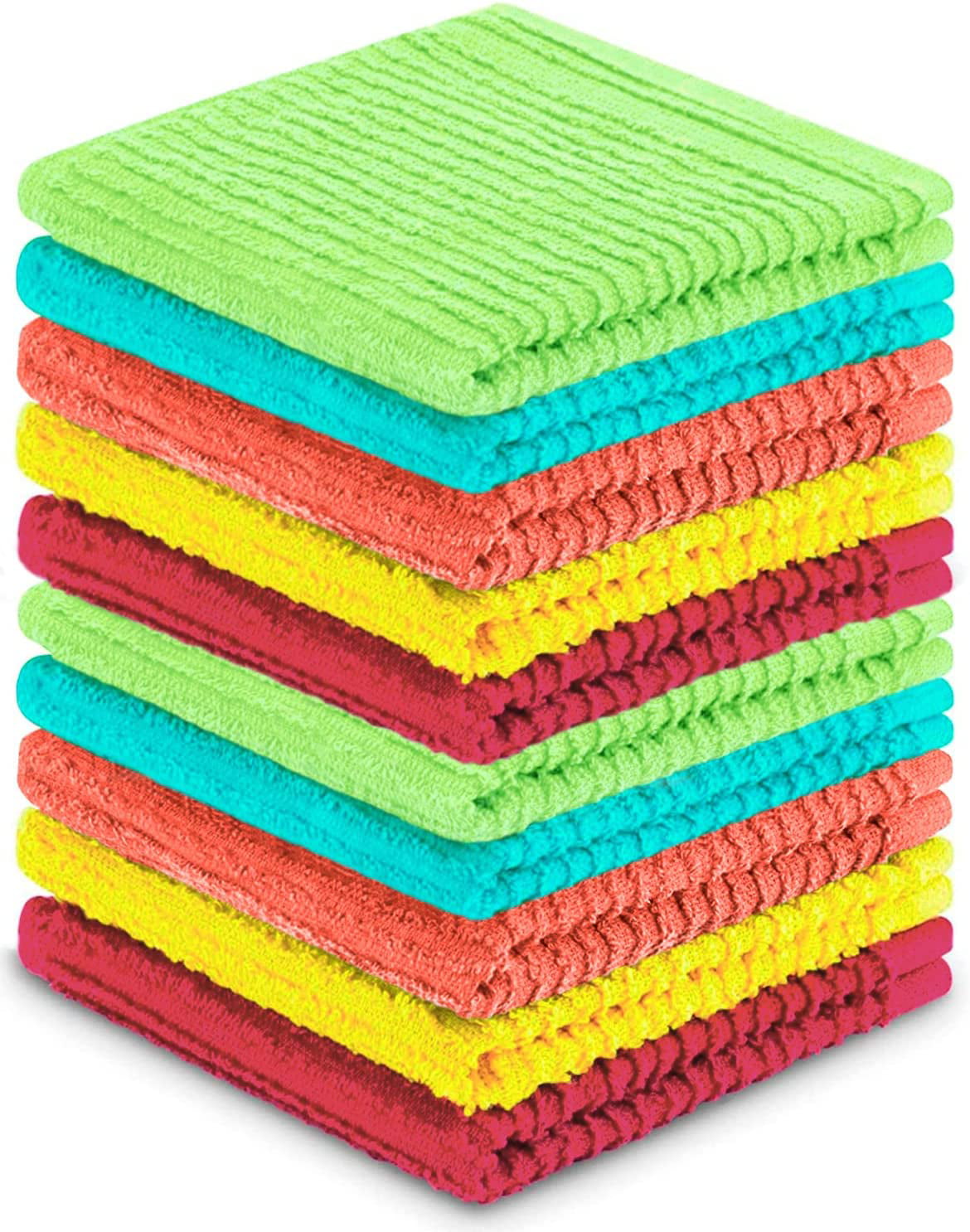 Lavish Home 69-003DC 12.5 x 12.5 in. Absorbent 100 Percent Cotton Kitchen  Dish Wash Cloths Wi, 1 - Fry's Food Stores