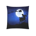 thumbnail image 2 of MKHERT Deer Santa Claus Riding a Sleigh Throw Pillowcase Pillow Cover Cushion Couver 18x18 inch, 2 of 3