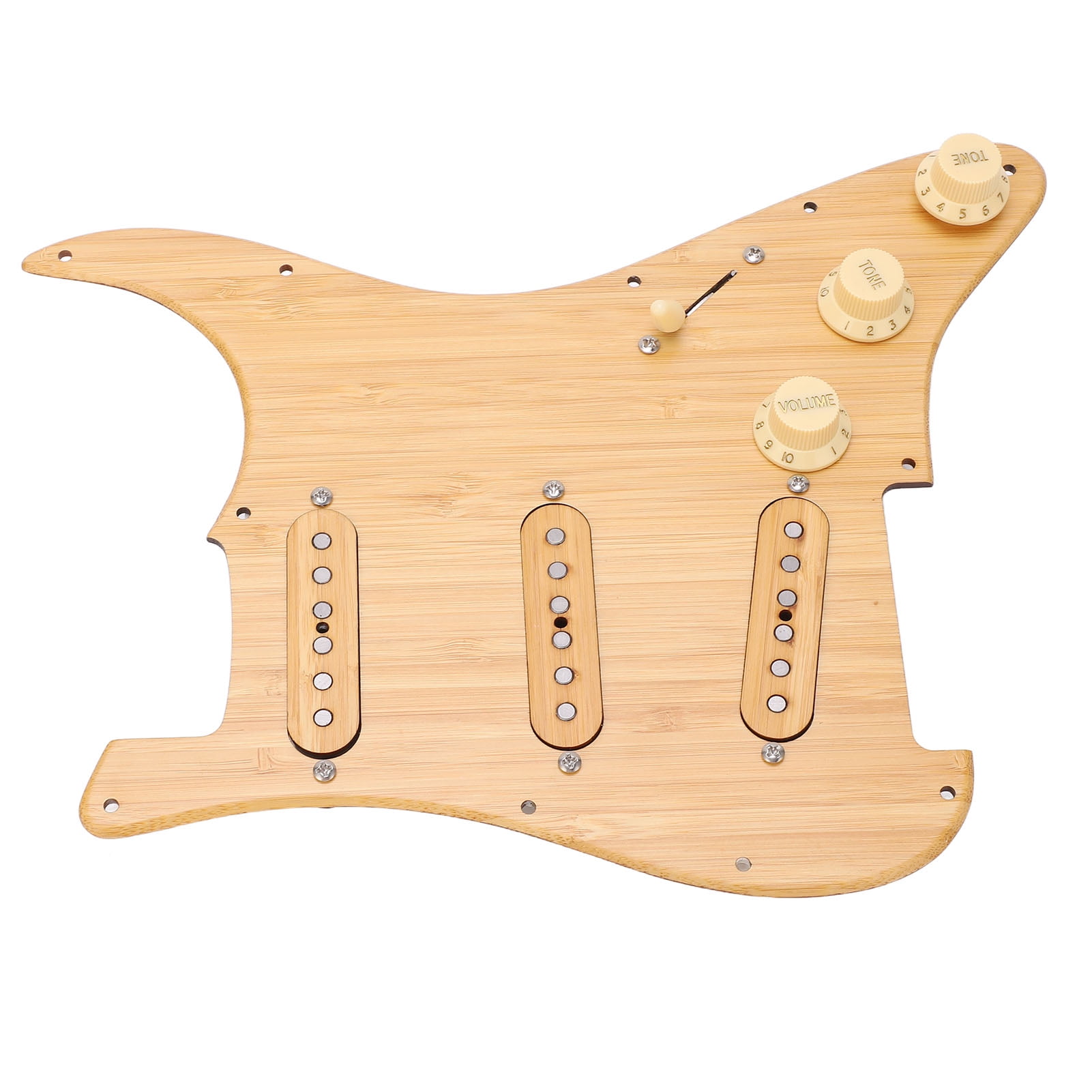 Pickup Pickguard SSS Bamboo Pickup Guard Electric Guitar Replacement Part for Concert Performance