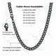 thumbnail image 3 of Collar Cadena Estilo Cubano Unisex Acero Inoxidable Xtellar Negro, 3 of 4