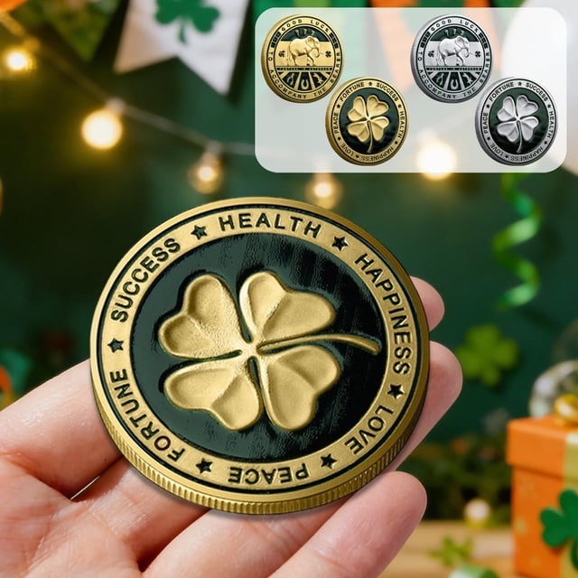 Iron Commemorative Coin, Good Luck Souvenir With Relief Craftsmanship, for Desktop Decoration, Gold