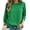 Green, variant on Posijego Womens 3/4 Sleeve Sweatshirt Fall Winter Crewneck Pullover Tops Solid Color Lightweight Casual Sweatshirts
