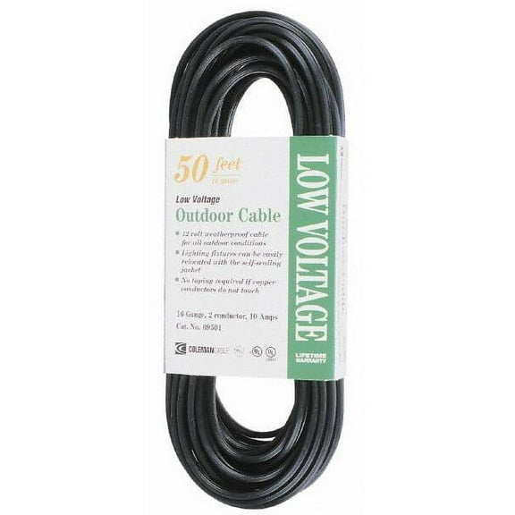 Low Voltage Cable, 14 AWG, 100' Long, Stranded Core, 2 Strand Building Wire
