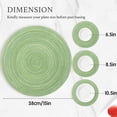 thumbnail image 4 of Xmushyra Round Placemats Set of 6, 15 Inch Braided Woven Table Mats, Washable Heat Resistant Non-Slip Place Mats, Green, 4 of 7