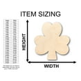 thumbnail image 2 of Unfinished Wood Simple Shamrock Shape - Craft - up to 46" DIY 12" / 1/2", 2 of 3