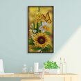 thumbnail image 4 of Cuadros Decorativos Pintura de diamante especial parcial girasol + mariposa 5D resina imagen de diamantes de imitación DQrwqpou Nuevos Originales, 4 of 8