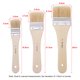 thumbnail image 3 of Juego de 3 pinceles planos profesionales, pincel de cerdas, mango de madera, herramienta de pintura Meterk Pelo de cerdas, 3 of 7