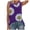 Purple, variant on Bescita Women Summer Tops O-neck Daisy Print Sleeveless Tank T-Shirts Graphic Blouse